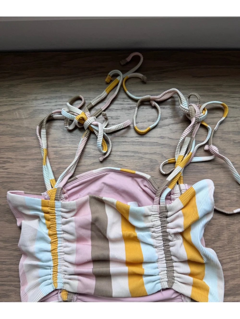 Aerie Ribbed Longline Bandeau Bikini Top + Bottoms
